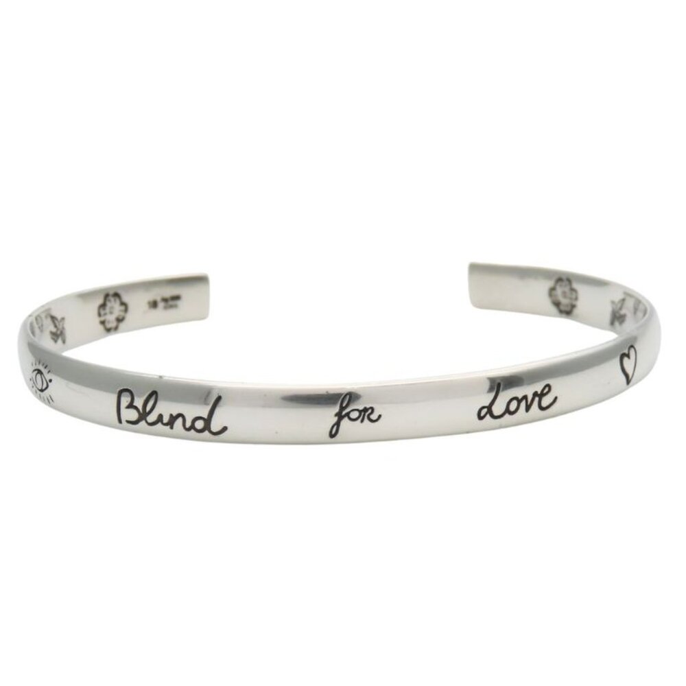 Gucci Bangle Blind for Love 18 925 Silver Approx 12.6 g Silver Bracelet
